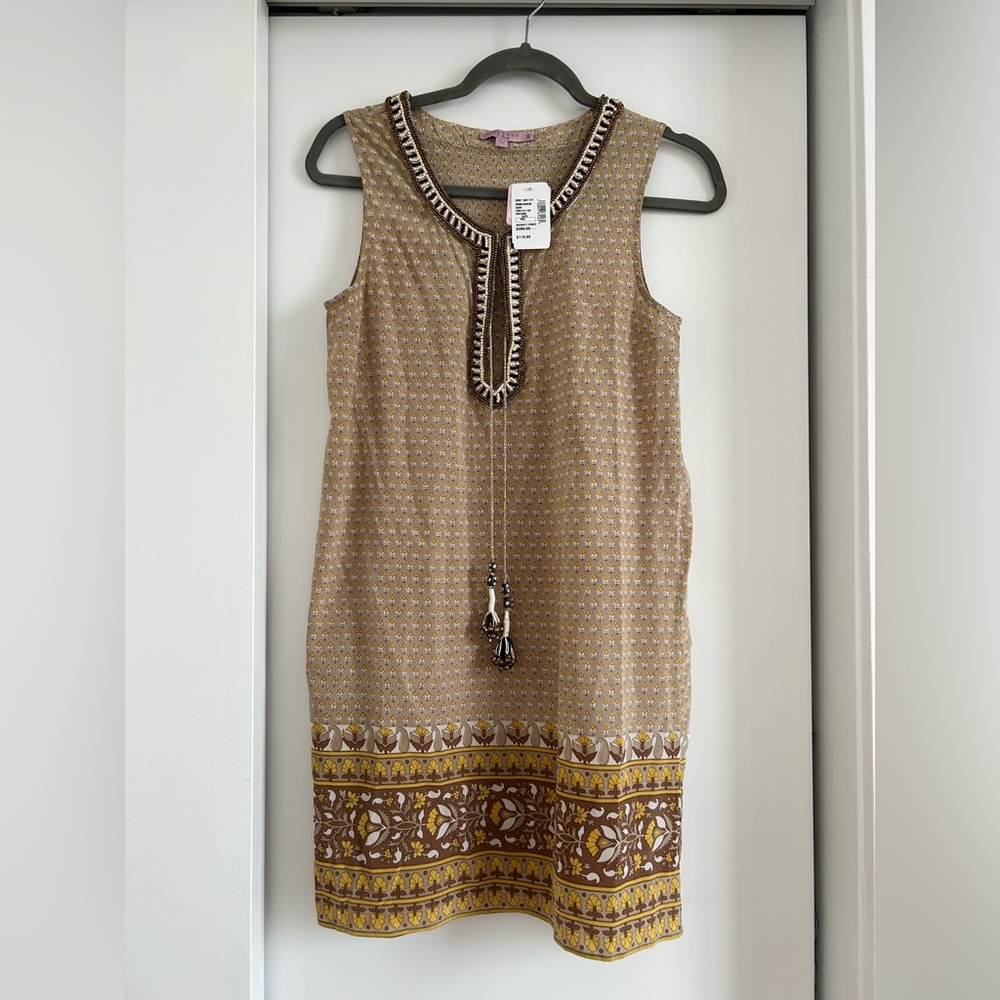 Calypso St. Barth Beaded Silk Dress NWT